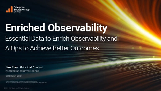 ESG eBook cover: Enriched Observability